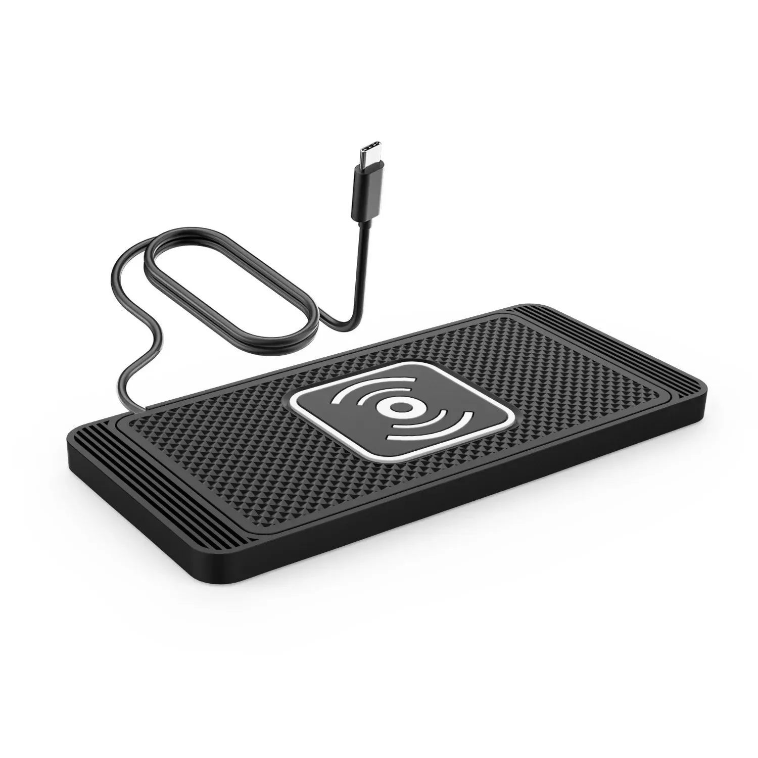 15W Car Wireless Charging Pad & Stand with Type-C Connector