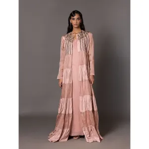 A Humming Way Sang-e-Sitara Long Cape with Long Maxi Dress (Set of 2)