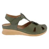 Adesso Meadow Ladies Touch Fasten Wedge Sandal Olive