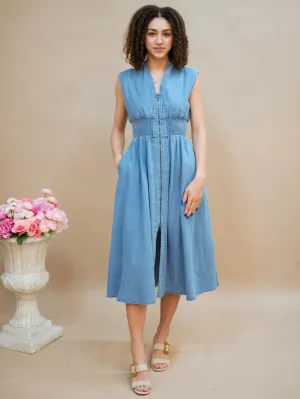 Alba Denim Midi Dress