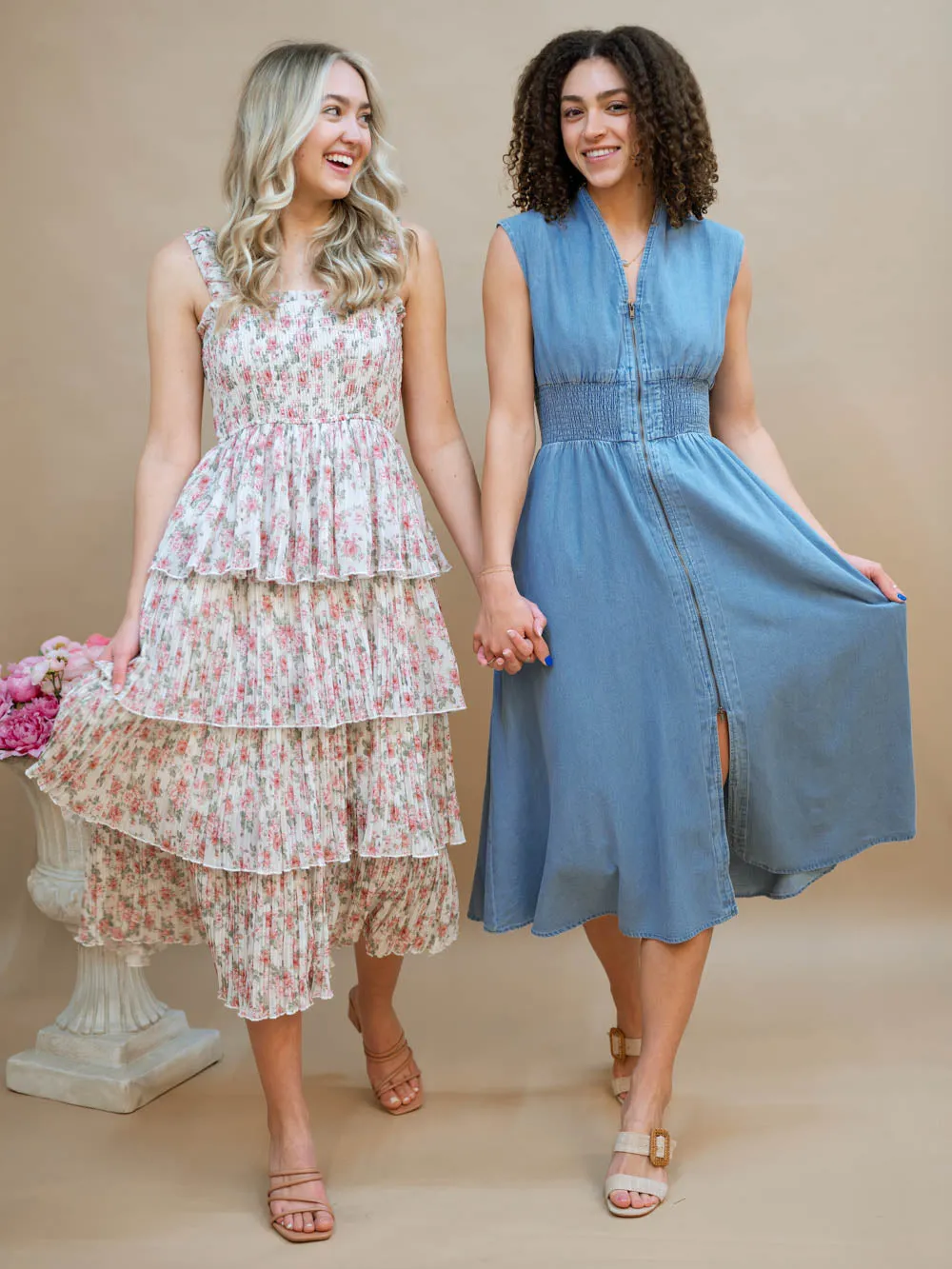 Alba Denim Midi Dress