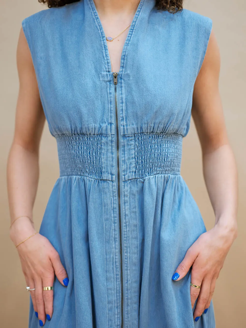 Alba Denim Midi Dress