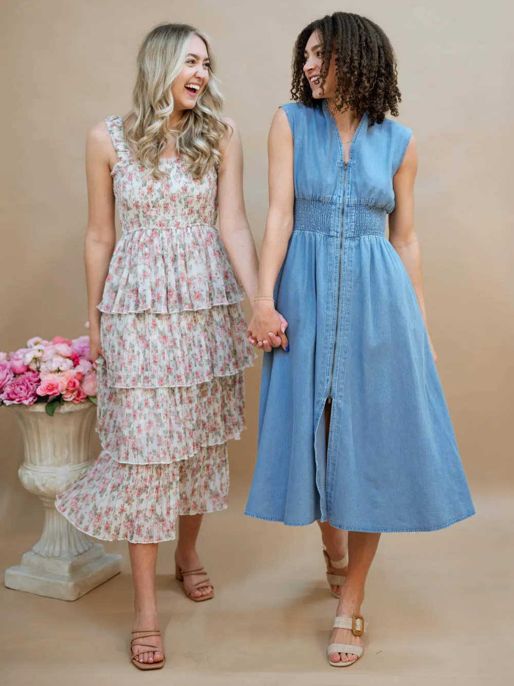 Alba Denim Midi Dress