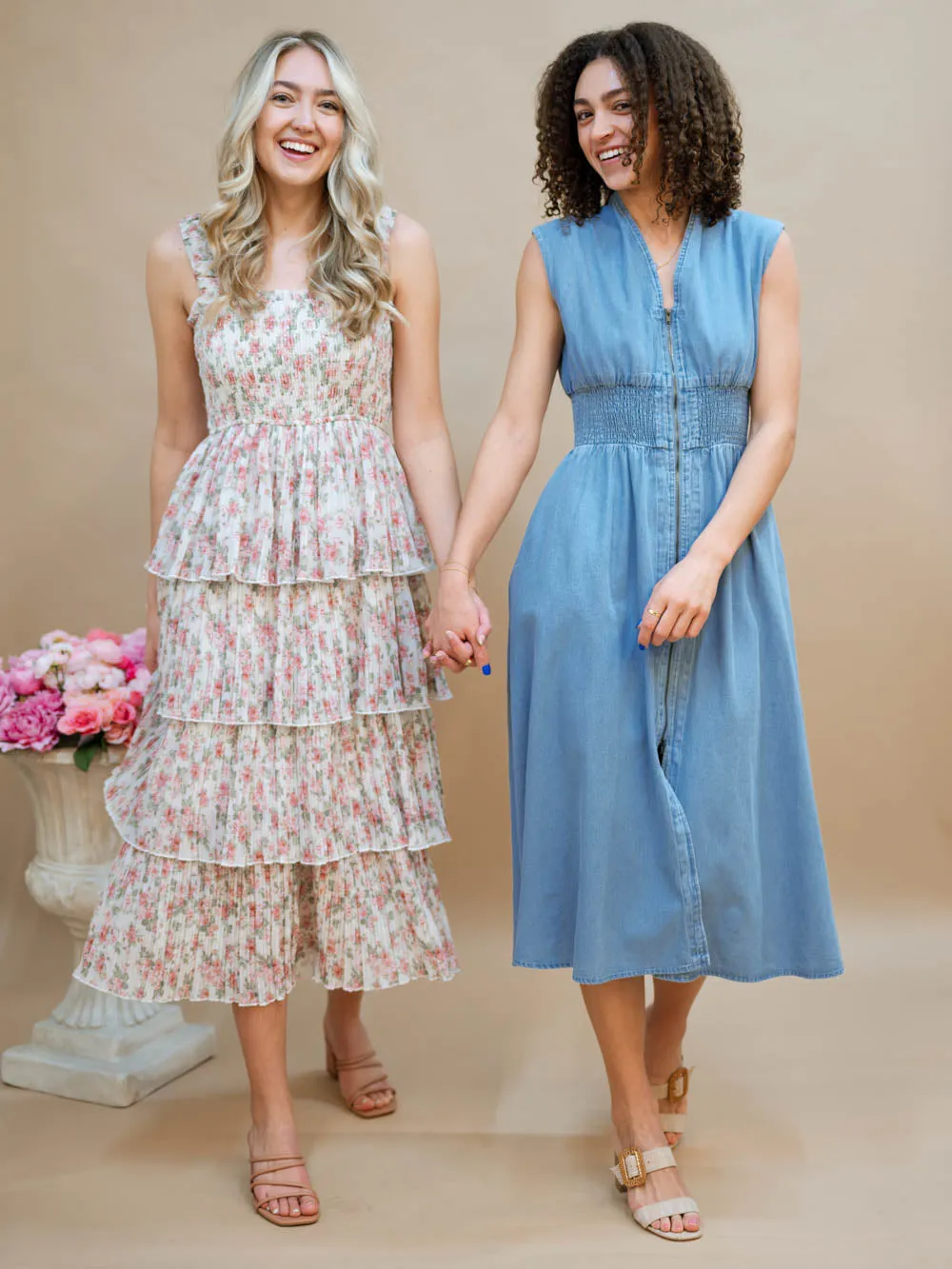 Alba Denim Midi Dress