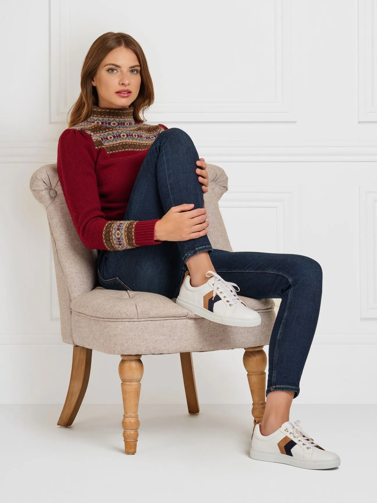 Alexandra Women’s Trainers Navy & Tan