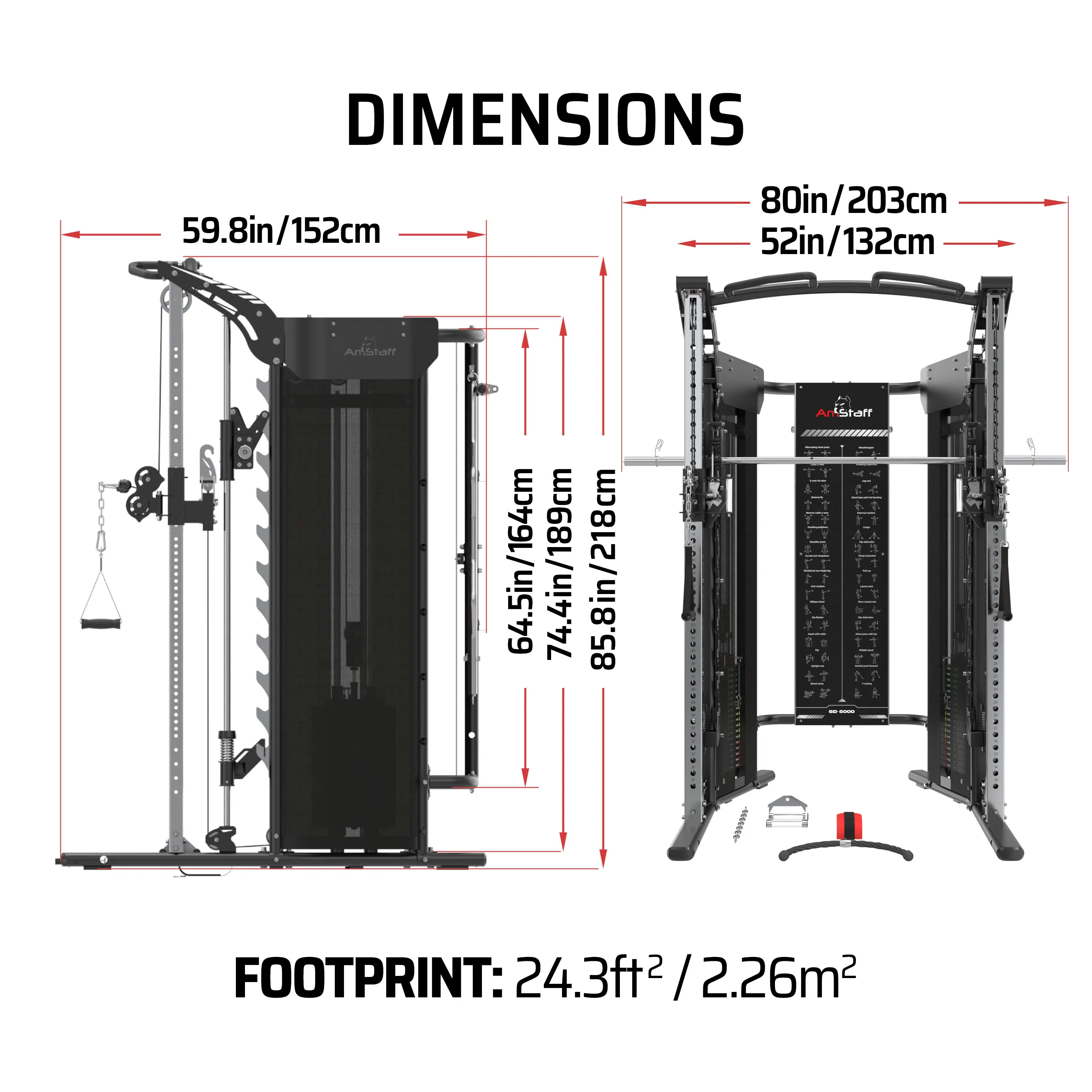 AmStaff Fitness SD-5000 Functional Trainer & Smith Machine