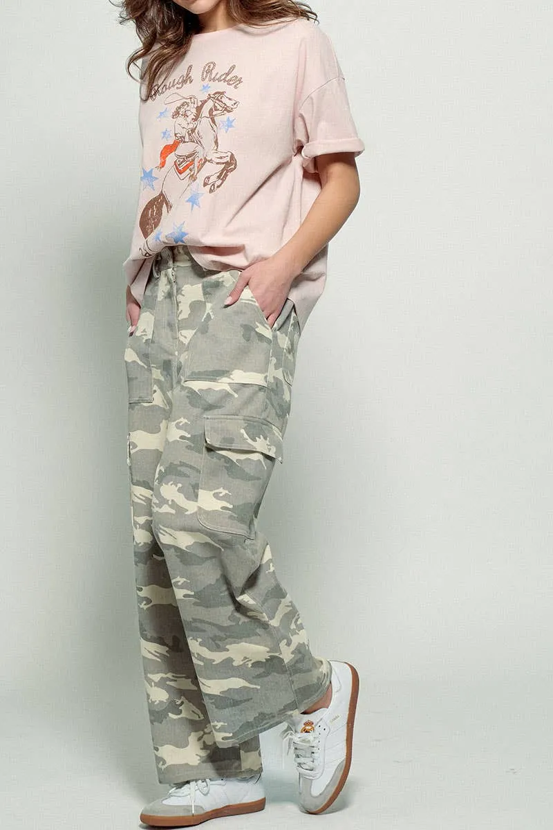 Avril Army Camo Cargo Pants