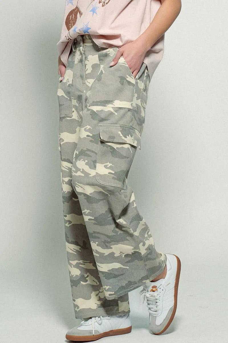 Avril Army Camo Cargo Pants
