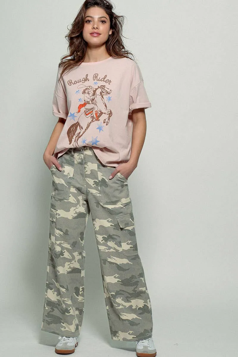 Avril Army Camo Cargo Pants