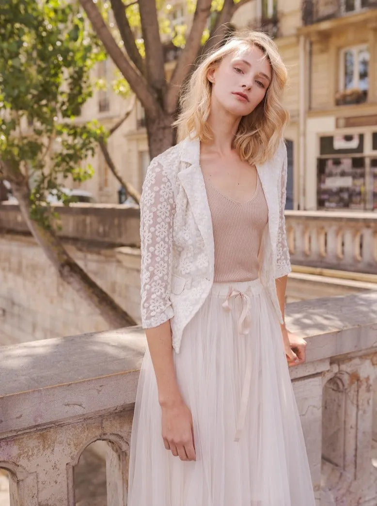 Carrie Tulle Skirt Cream
