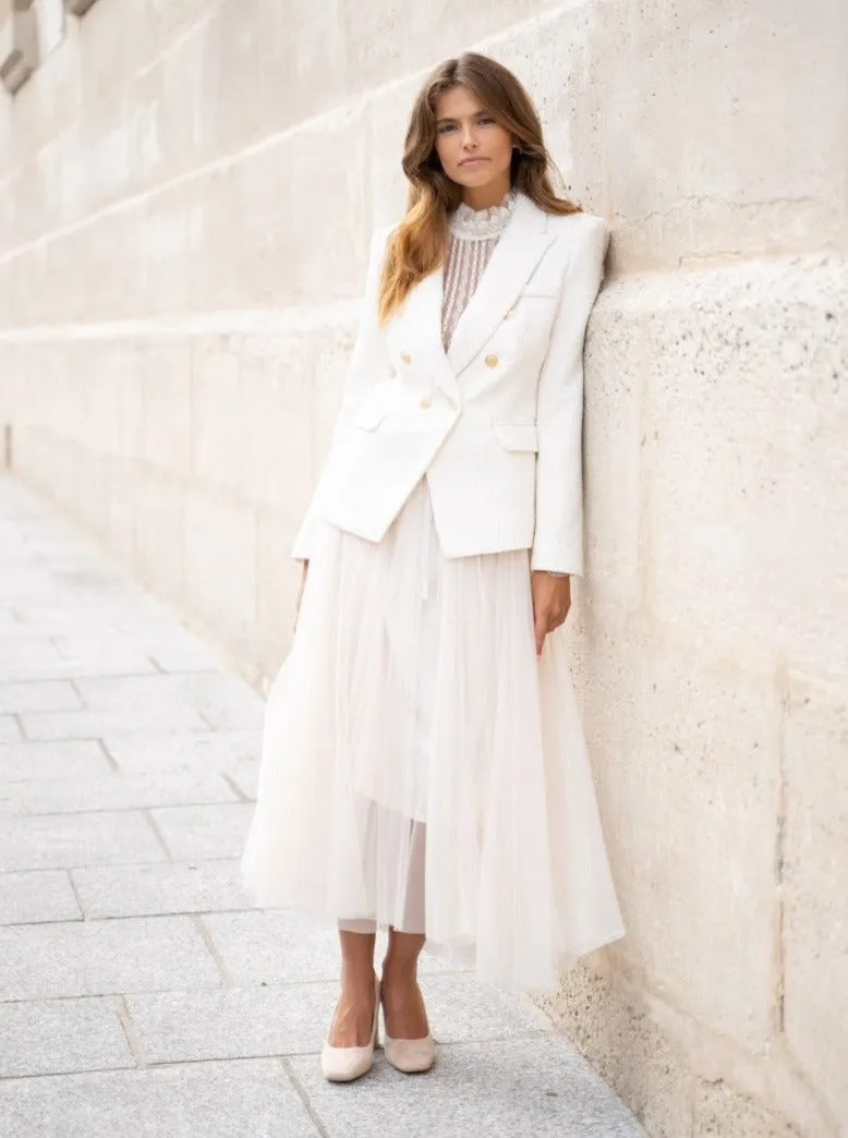 Carrie Tulle Skirt Cream