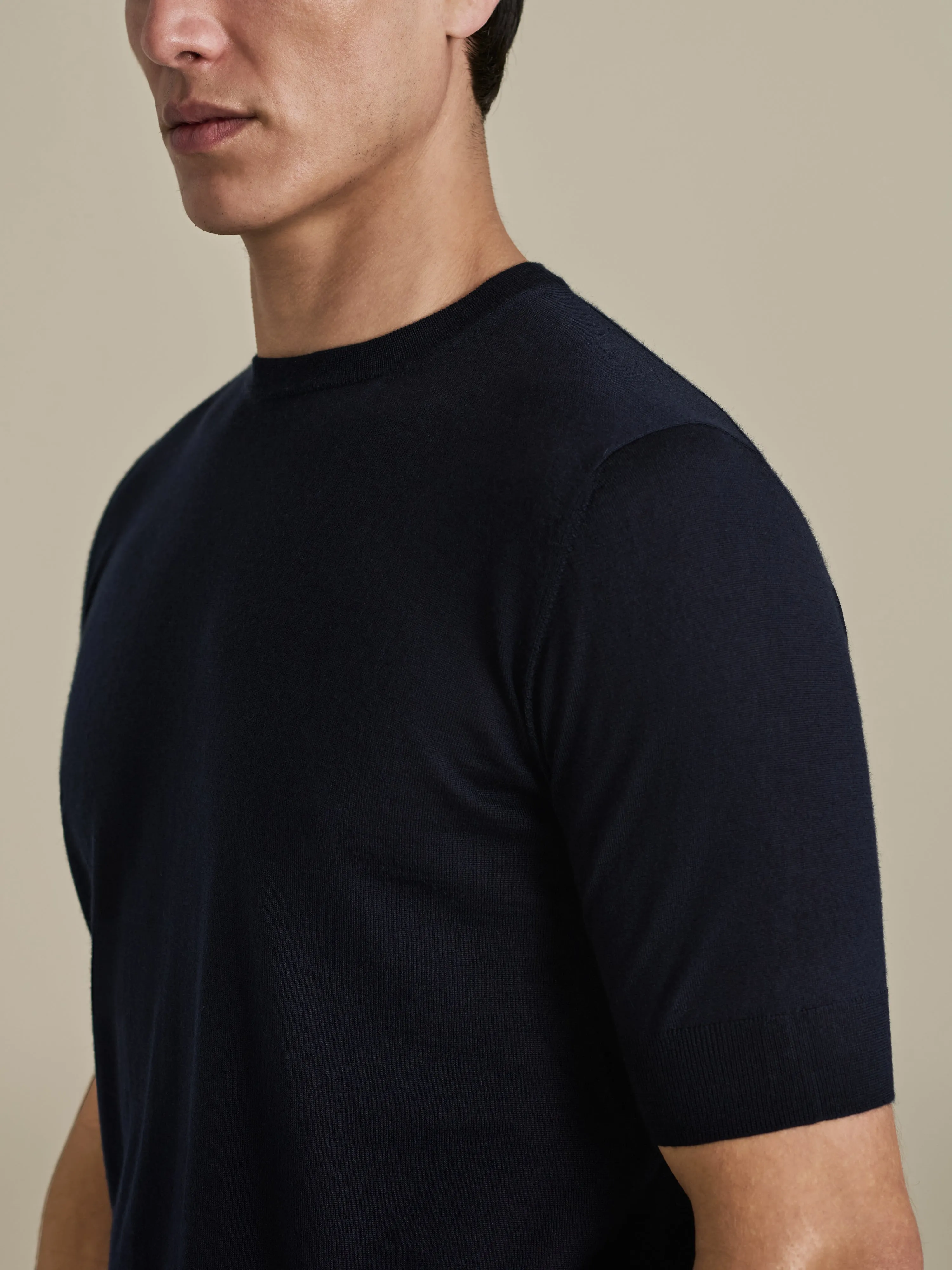 Cashmere Silk Ribbed T-Shirt