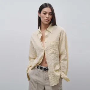 CLOSED oversize skjorte - beige