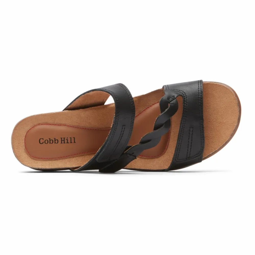 Cobb Hill MAY W SLIDE BLACK LTHR
