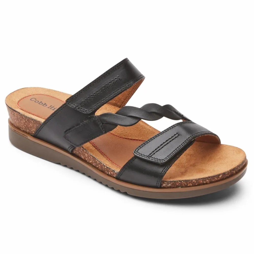 Cobb Hill MAY W SLIDE BLACK LTHR