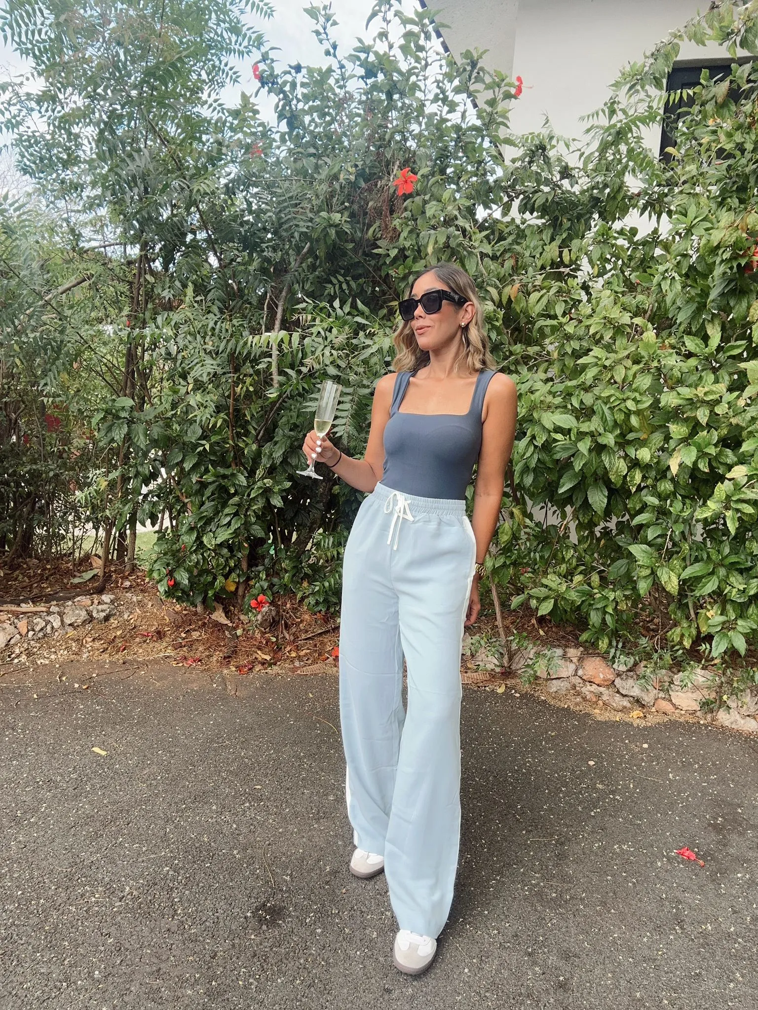 Coco and Sky Striped Wide Leg Pants