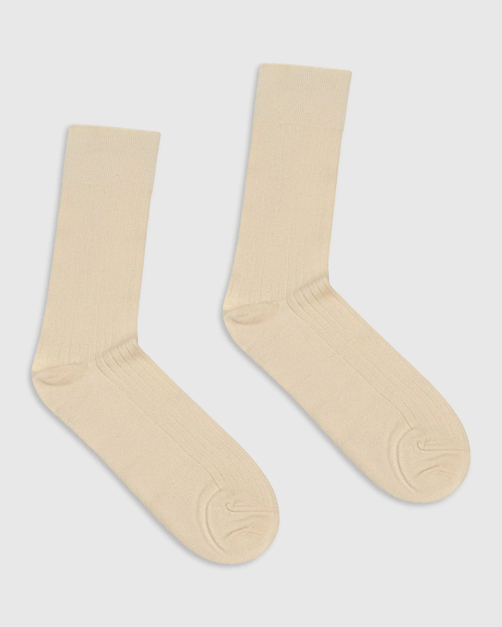 Cotton Beige Jacquard Socks - Thai