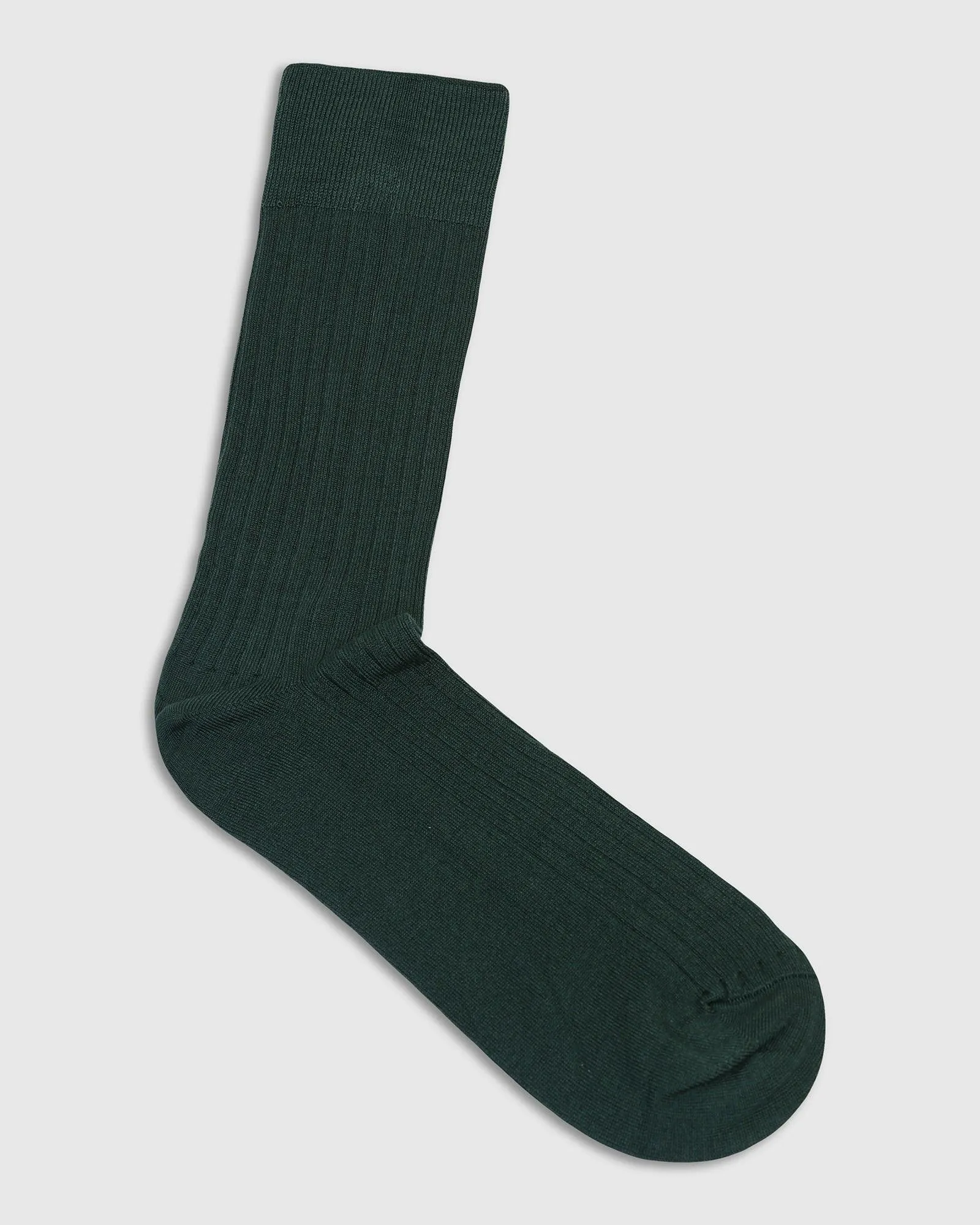 Cotton Fern Green Jacquard Socks - Thai