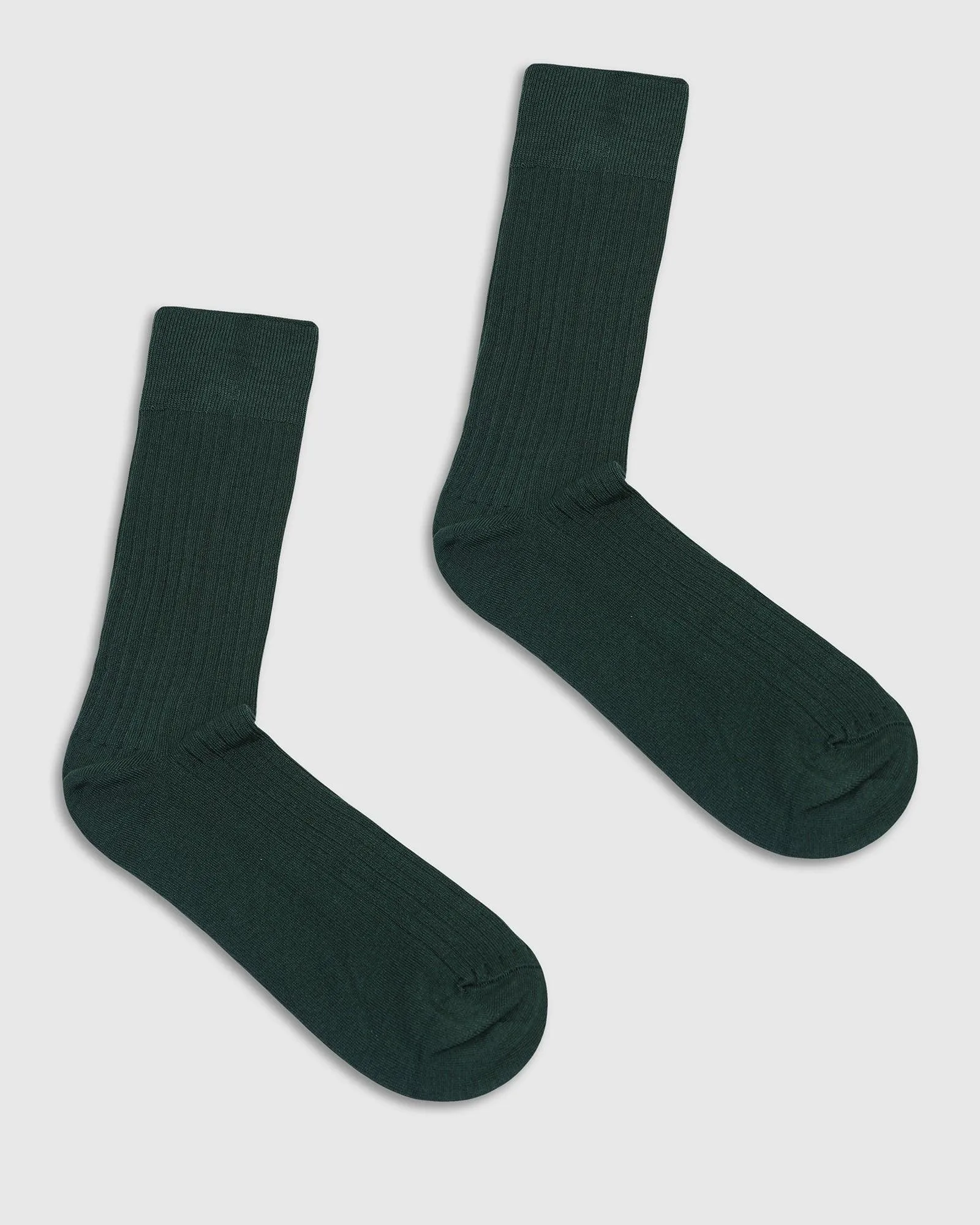 Cotton Fern Green Jacquard Socks - Thai