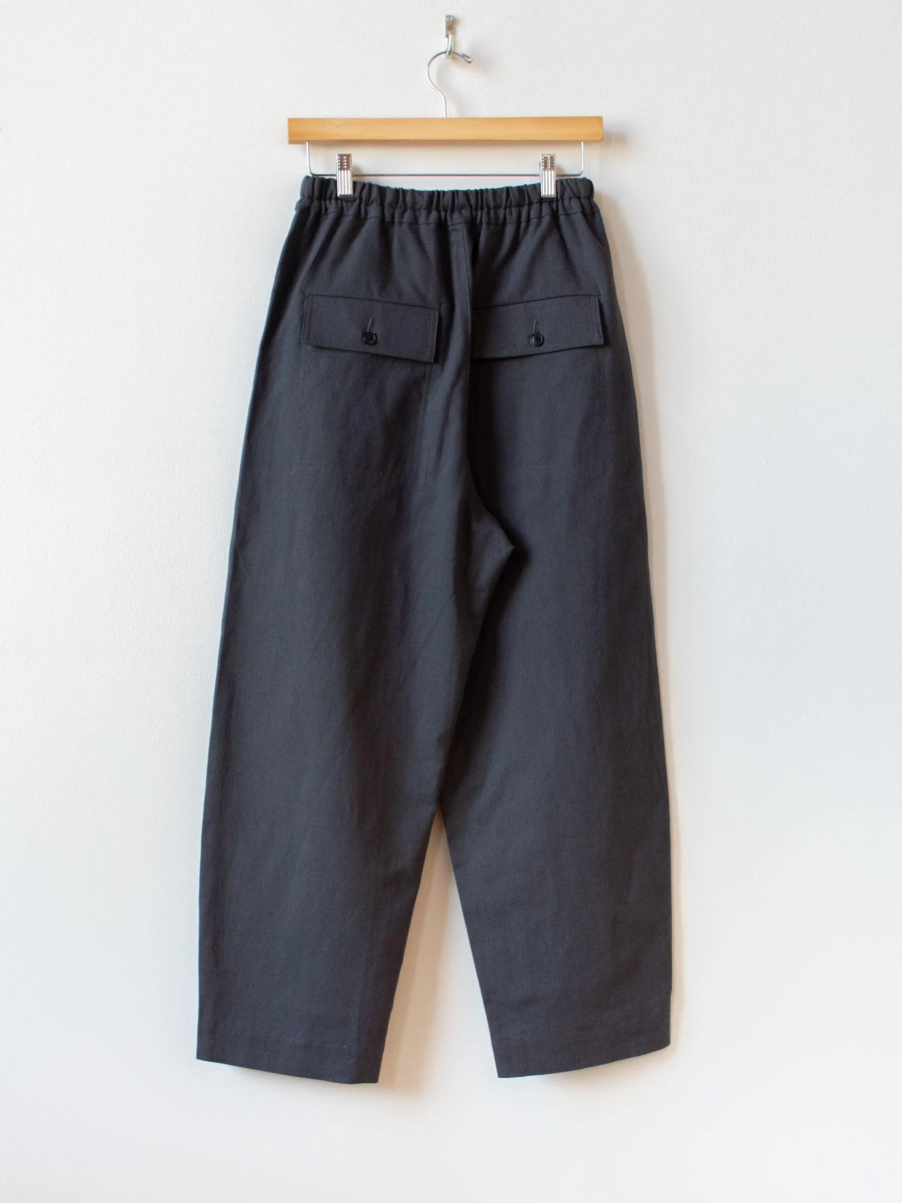 Cotton Linen Canvas Easy Trousers - Deep Gray