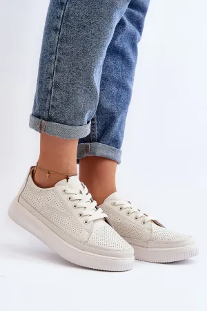 Cream Everyday Natural Leather Trainers