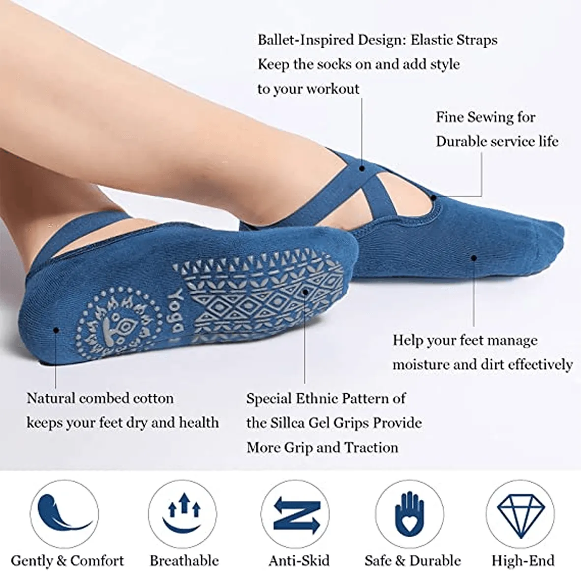 Criss Cross Yoga Socks