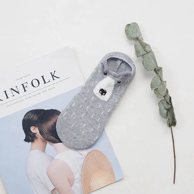 Cute Animal Female Short Socks