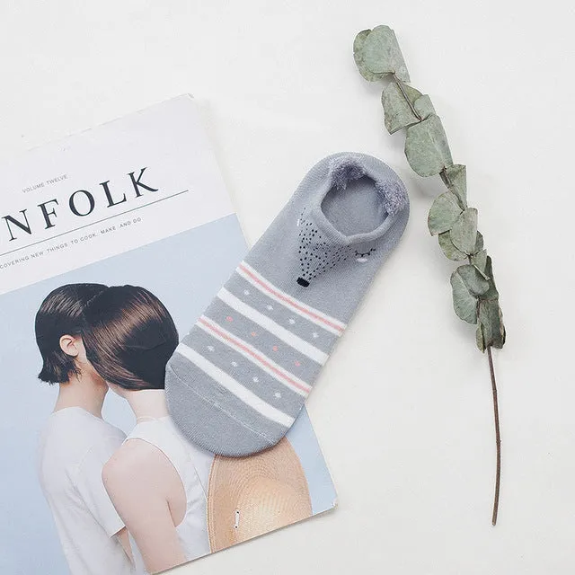 Cute Animal Female Short Socks