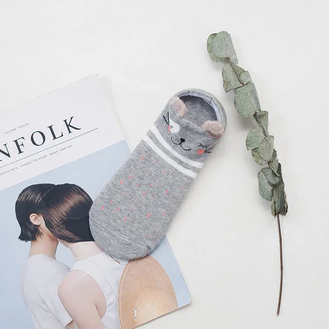 Cute Animal Female Short Socks