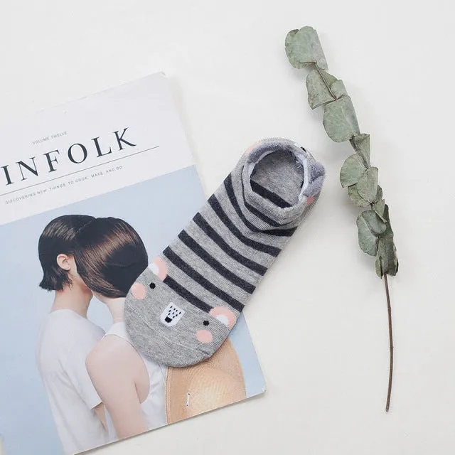 Cute Animal Female Short Socks