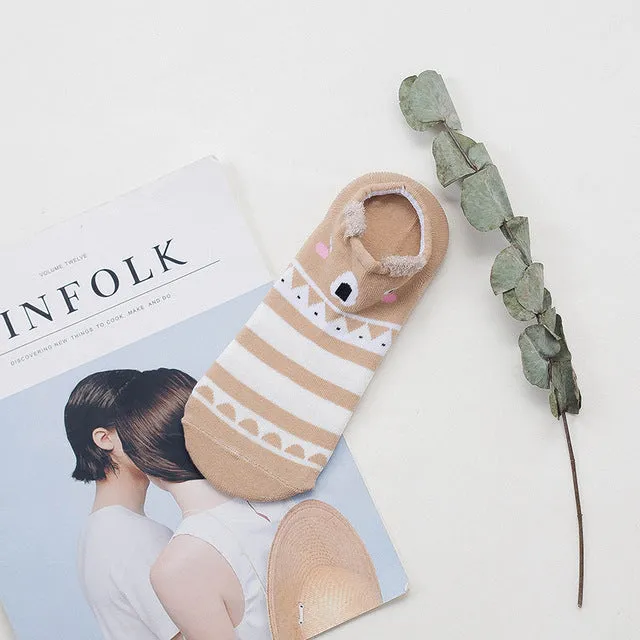 Cute Animal Female Short Socks