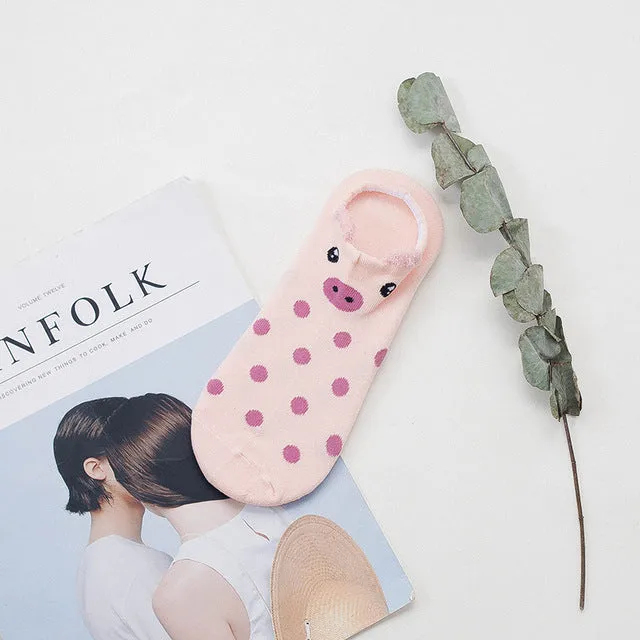 Cute Animal Female Short Socks