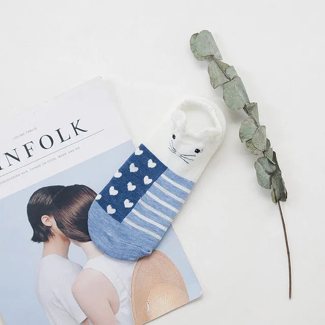 Cute Animal Female Short Socks