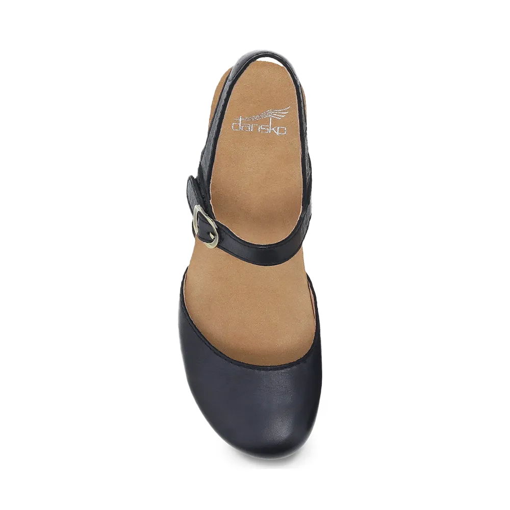 Dansko Tiffani Black Milled Burnished