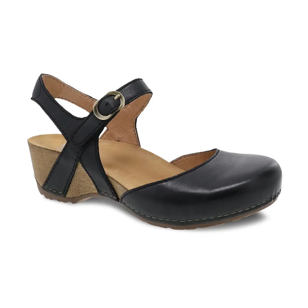 Dansko Tiffani Black Milled Burnished