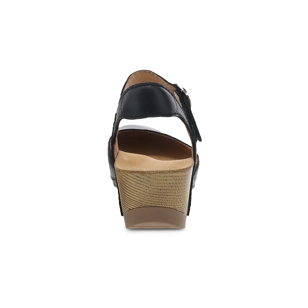 Dansko Tiffani Black Milled Burnished