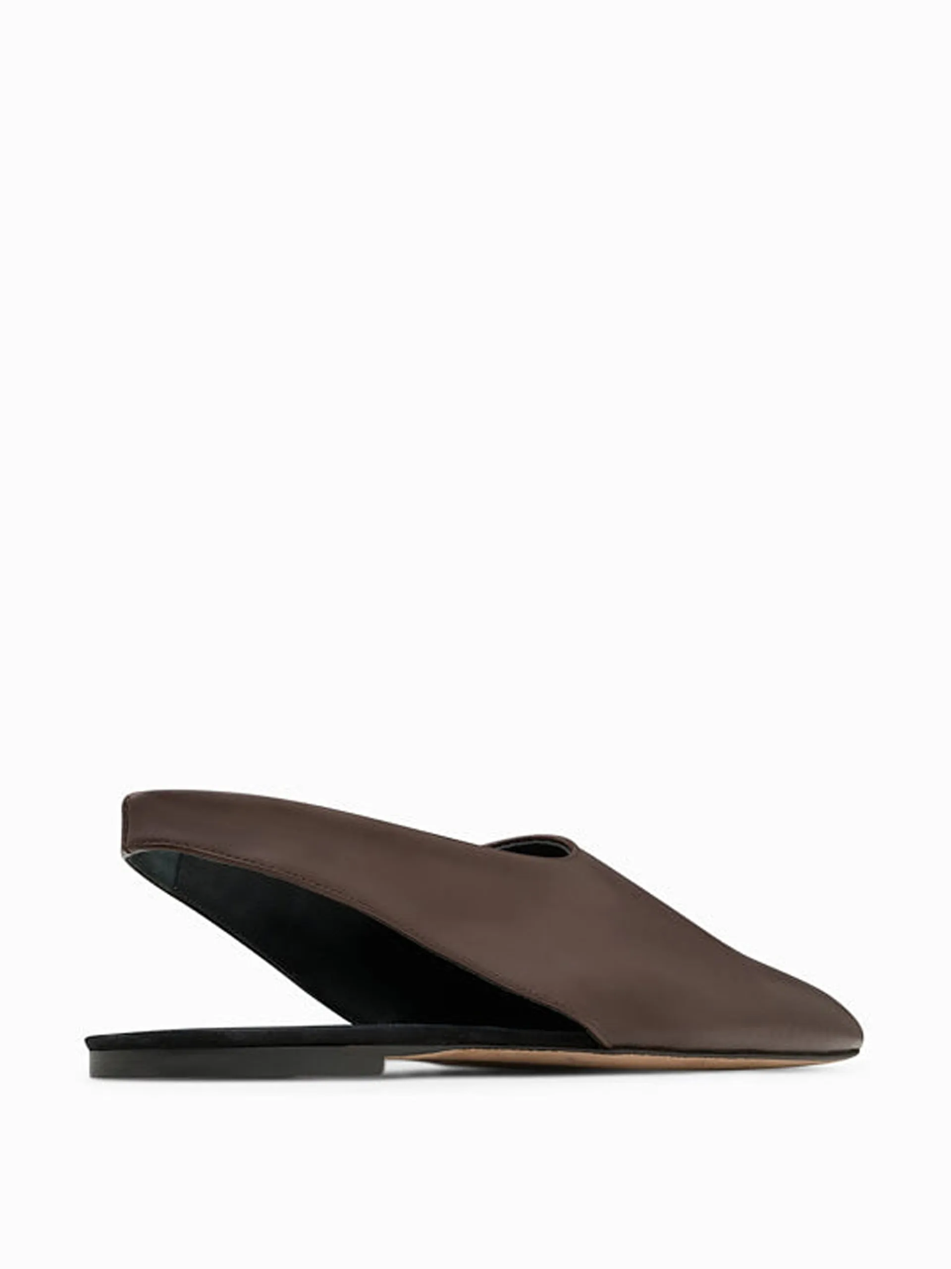 Dark chocolate Atlas slingback flats