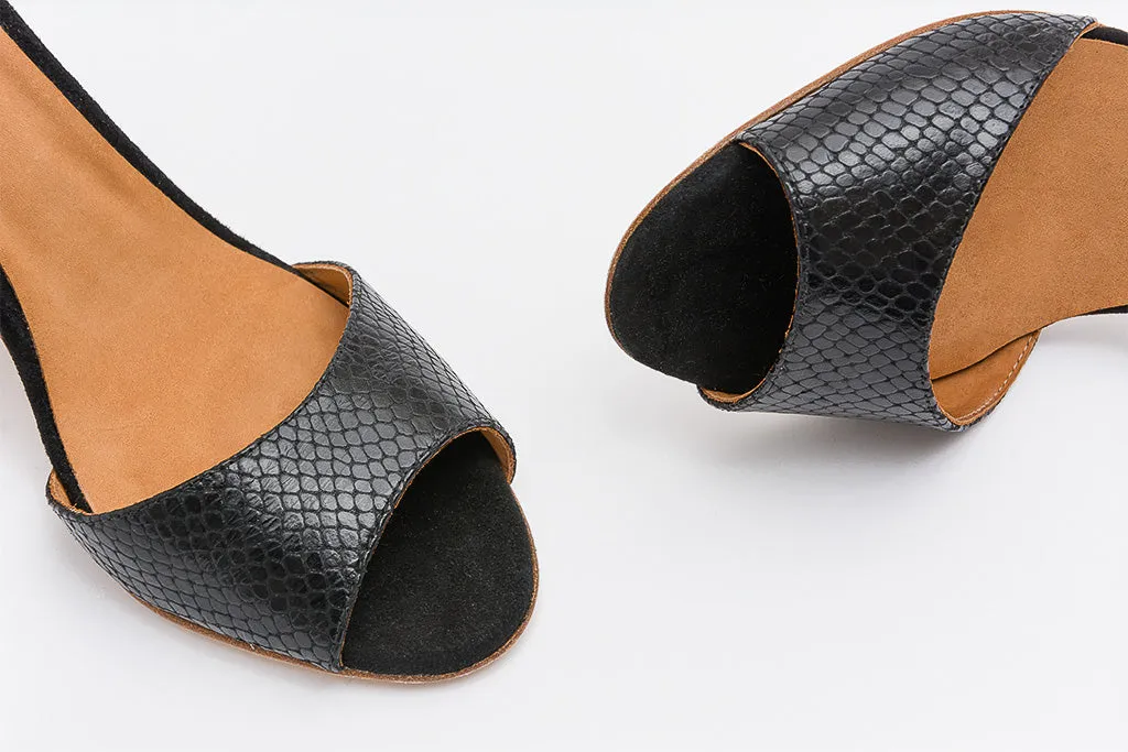 DORA Black Snake High Heels