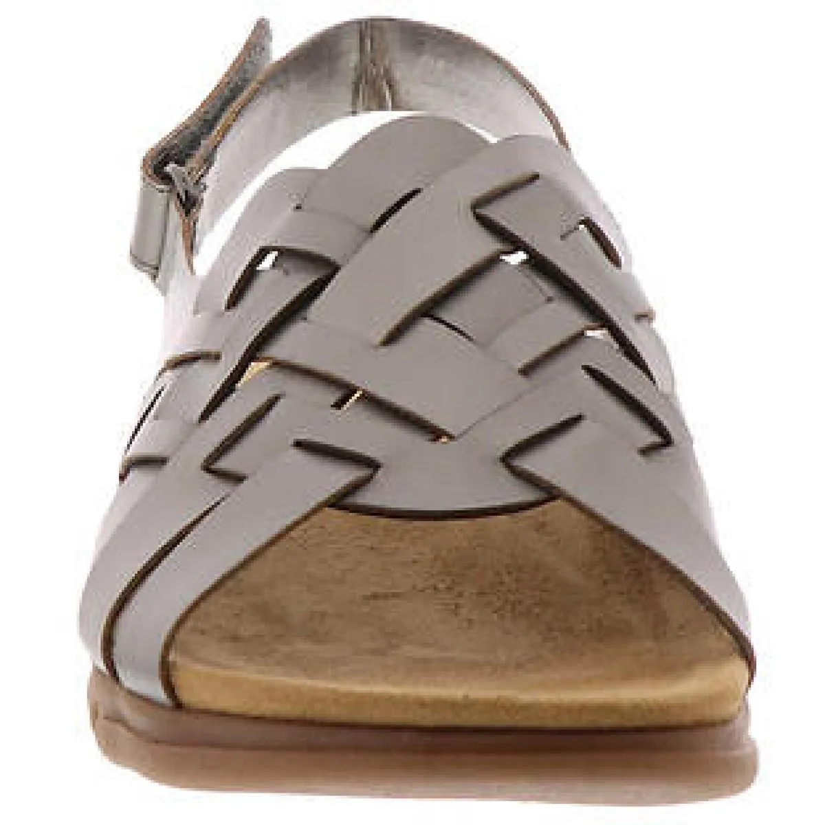 Easy Spirit Womens Maryan  Leather Adjustable Wedge Sandals