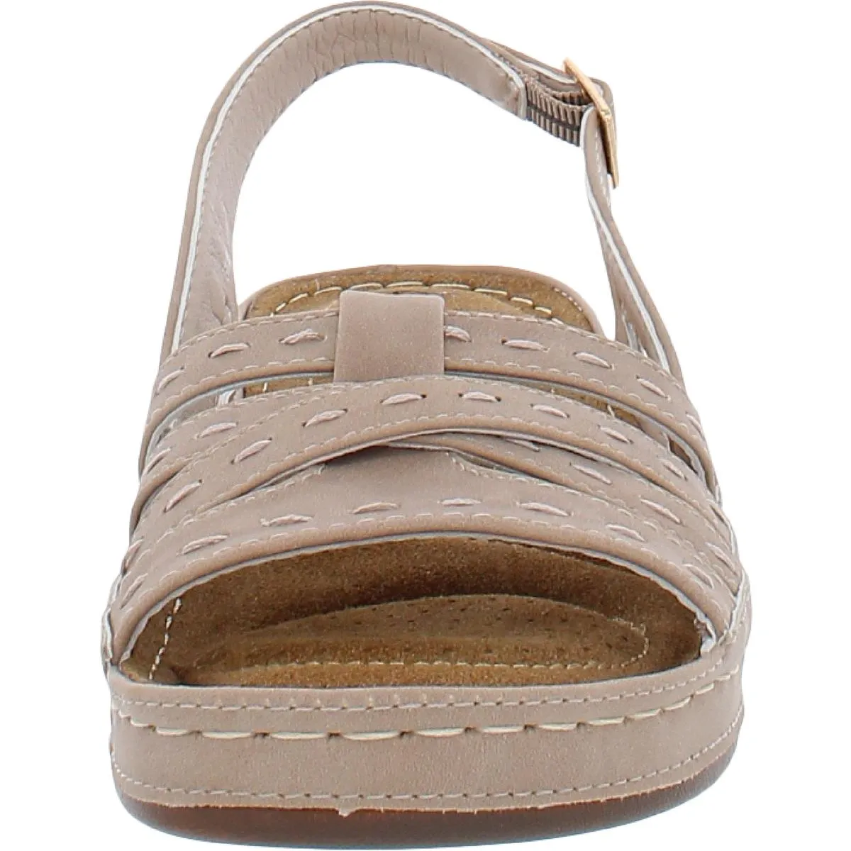 Easy Street Womens Kehlani  Wedge Cushion Insole Slingback Sandals