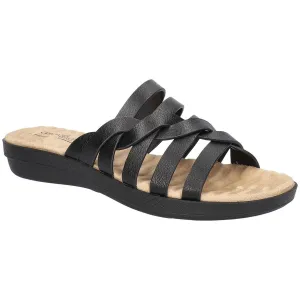 Easy Street Womens Sheri Slip On Open Toe Slide Sandals