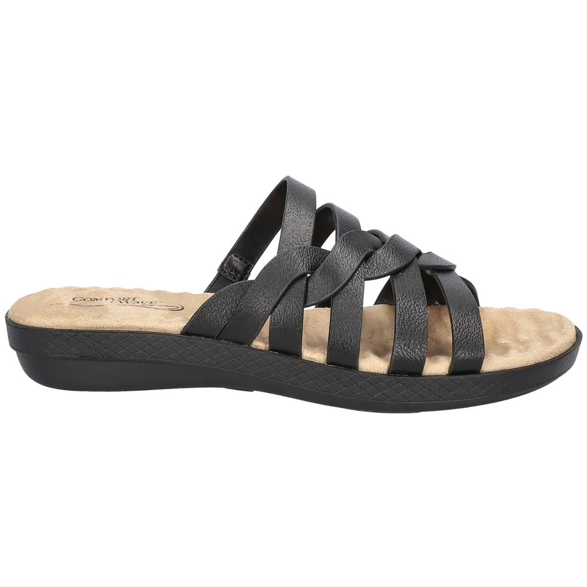 Easy Street Womens Sheri Slip On Open Toe Slide Sandals