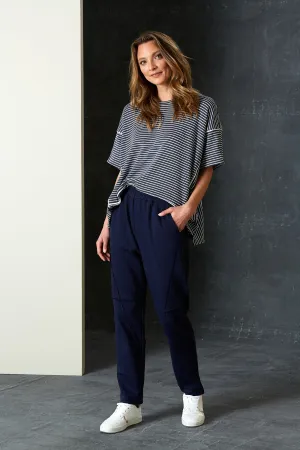 Eb & Ive Arrival seam detail sweat pant in Navy