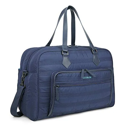 ECOSUSI Weekender Bag Travel Duffle Bag Overnight Bag Carry-on with Trolley Sleeve Fit up to 15.6