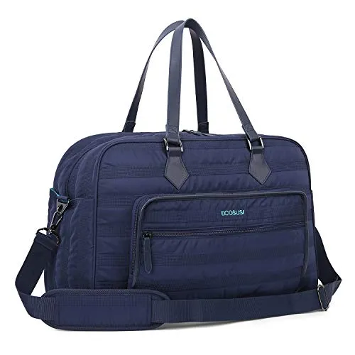 ECOSUSI Weekender Bag Travel Duffle Bag Overnight Bag Carry-on with Trolley Sleeve Fit up to 15.6
