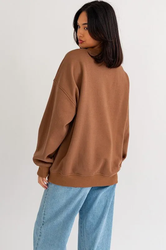 Embroidered Good Vibes Only Sweatshirt