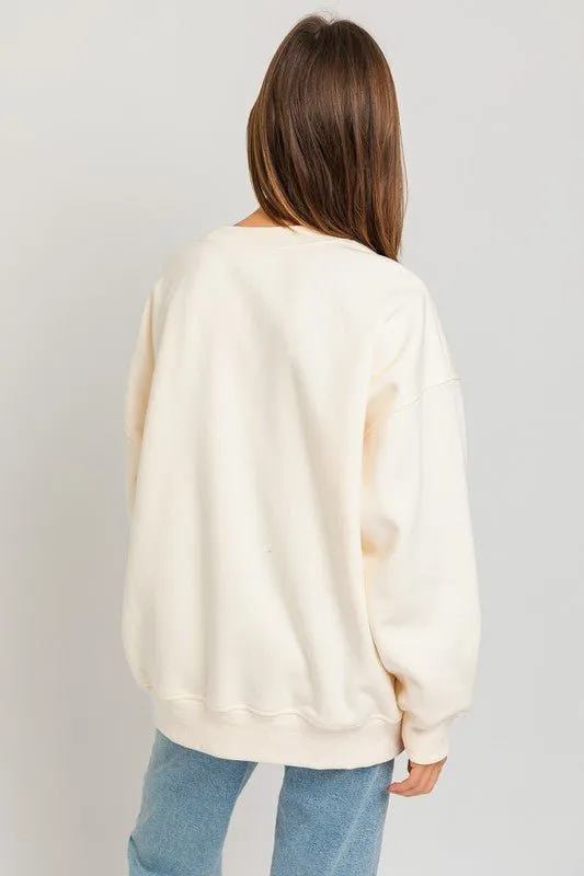 Embroidered Good Vibes Only Sweatshirt