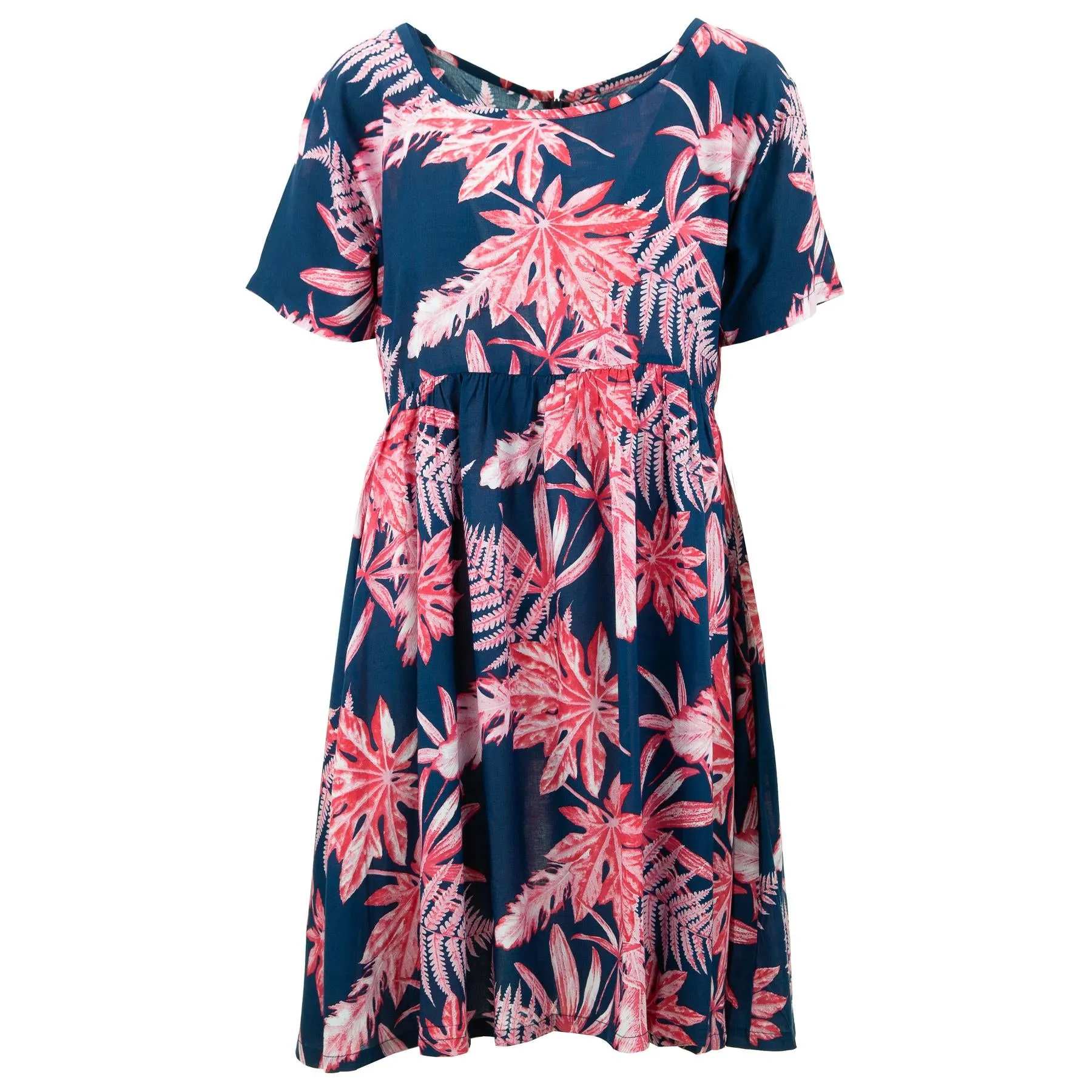 Empire Line Tea Dress - Pink Fern