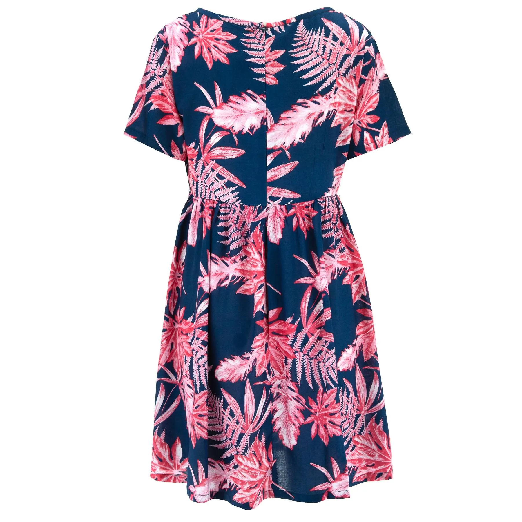 Empire Line Tea Dress - Pink Fern