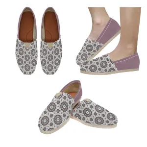 Espadrilles Canvas Carnival Tiles Gray and Plum